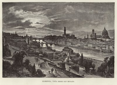Firenze, näkymä San Miniatosta tekijältä Gustave Bauernfeind