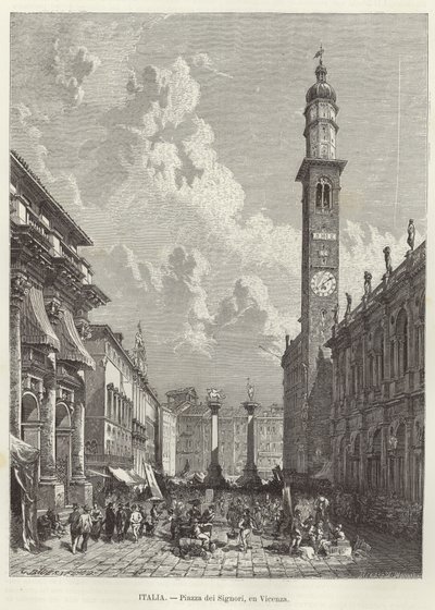 Piazza dei Signori Vicenzassa tekijältä Gustave Bauernfeind