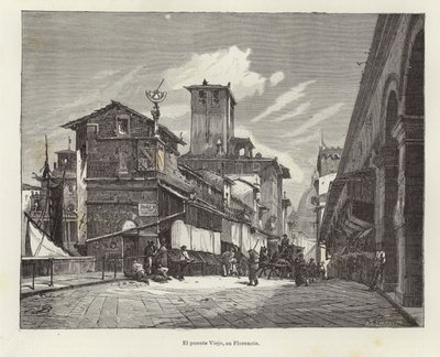 Ponte Vecchio Firenzessä tekijältä Gustave Bauernfeind