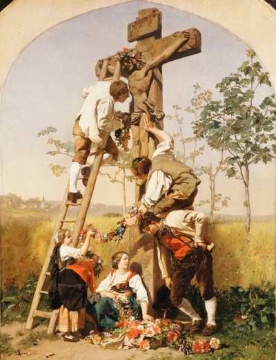 Pyhäkkön koristelu, 1854 tekijältä Gustave Brion