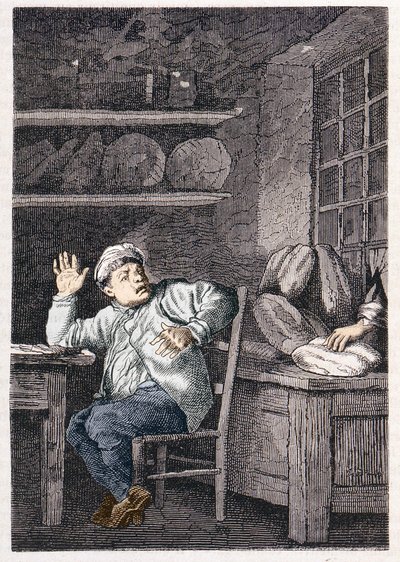 Le vol de Jean Valjean - Victor Hugon "Les Misérables" -elokuvassa, ill. kirjoittanut Brion, toim. Hetzel ja Lacroix tekijältä Gustave Brion