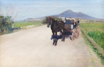 Tie Napolissa, n. 1872 (öljy kankaalle) tekijältä Gustave Caillebotte