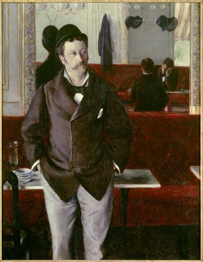 Kahvilassa Gustave Caillebotten maalaus (1848-1894) 1880 su. 1,53x1,14 m Rouen, musee des Beaux Arts tekijältä Gustave Caillebotte