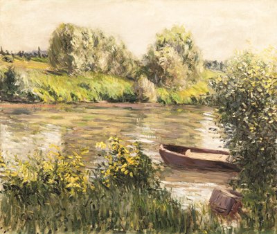 ranska: Barque près de la rive, effet d