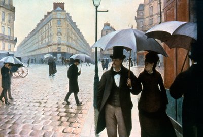 "Pariisin katu sateisella säällä", 1877. tekijältä Gustave Caillebotte