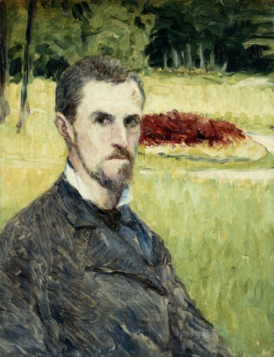 Taiteilijan muotokuva itse; Taiteilija Lui-Memen muotokuva, 1875-1877 tekijältä Gustave Caillebotte