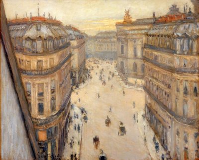 Rue Halévy, näkymä kuudennesta kerroksesta tekijältä Gustave Caillebotte