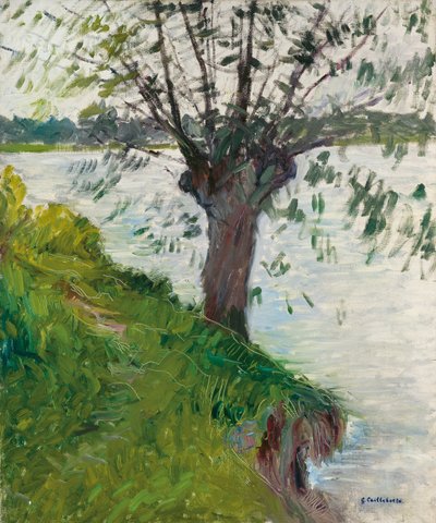 Paju joen rannalla; Saule au bord de la riviere, n. 1891 tekijältä Gustave Caillebotte