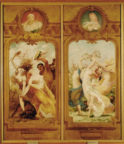 Foyer de la Danse -huoneessa on neljä Boulangerin tekemää seinämaalausta, jotka esittävät Danse Bachiquea, Bacchanaliaa ja danse champetrea, maalaistanssia... (seinämaalaus). tekijältä Gustave Clarence Rodolphe Boulanger