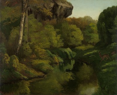 Näkymä Fontainebleaun metsään. 1855 tekijältä Gustave Courbet