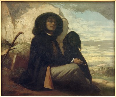 Courbet au chien noir tekijältä Gustave Courbet