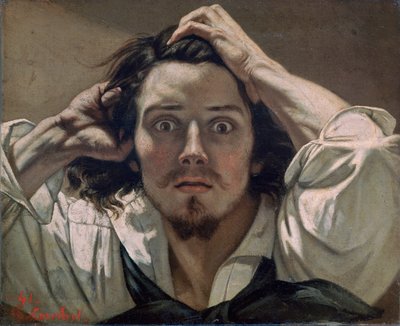 "Epätoivoinen, omakuva", 1841 tekijältä Gustave Courbet