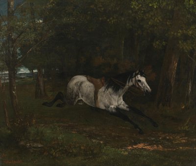 Vikuroiva hevonen tekijältä Gustave Courbet