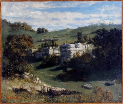 Ranska: Paysage du Jura
Saksa: Landschaft des Jura tekijältä Gustave Courbet
