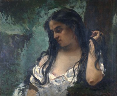 Gypsy in Reflection tekijältä Gustave Courbet