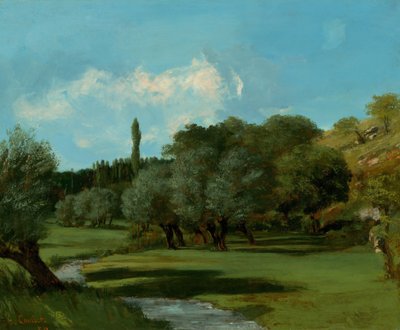 La Bretonnerie Indren laitoksella, 1856. tekijältä Gustave Courbet