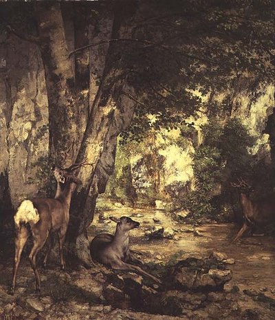 Deer Shed (yksityiskohta) tekijältä Gustave Courbet