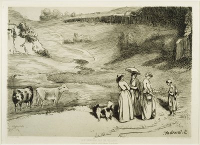 The Village Maidens tekijältä Gustave Courbet