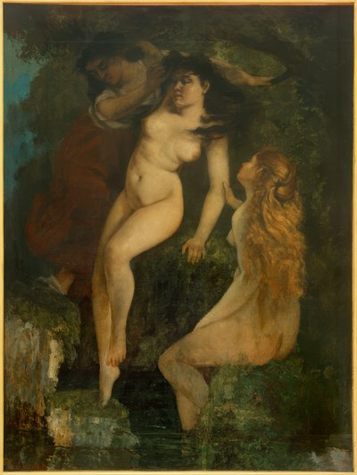 Kolme uimaria tekijältä Gustave Courbet