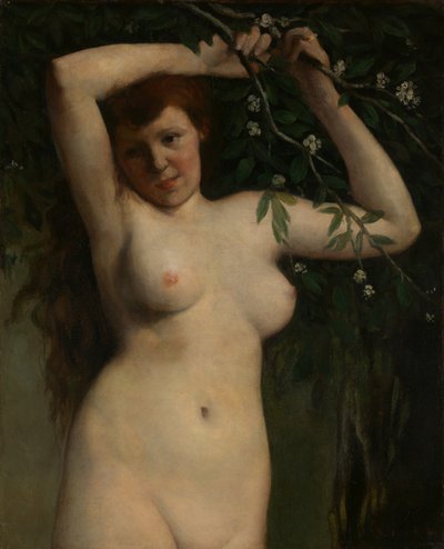 Alaston kukkiva oksa, 1863. tekijältä Gustave Courbet
