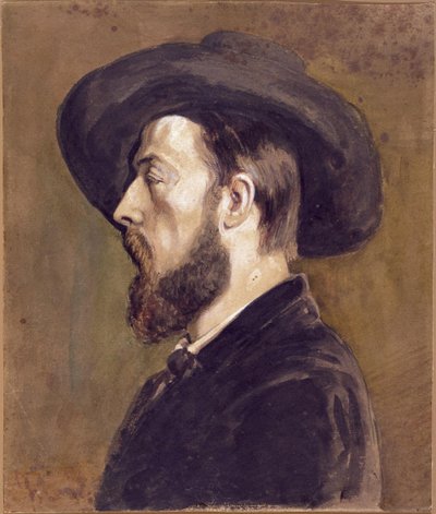 Johan Barthold Jongkindin muotokuva 1819-1891. tekijältä Gustave Courbet