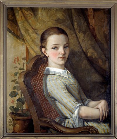 Juliette Courbetin (1831-1915), Gustave Courbetin (1819-1877) taiteilijan sisaren muotokuva 1844 tekijältä Gustave Courbet