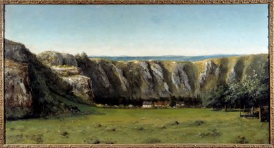 Kivinen maisema Flageyn ympärillä. Gustave Courbetin (1819-1877) maalaus tekijältä Gustave Courbet