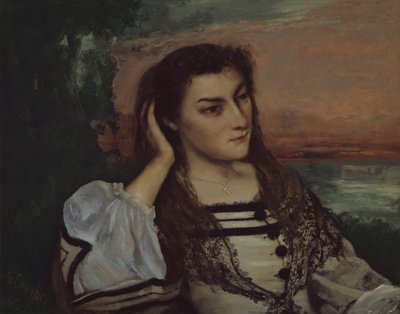 Gabrielle Borreaun haaveilumuotokuva, 1862. tekijältä Gustave Courbet