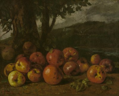 Asetelma omenoiden kanssa tekijältä Gustave Courbet