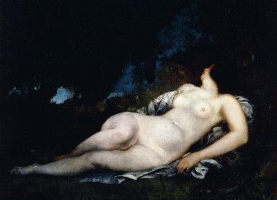 Tutkimus nukkuvalle naiselle, n. 1852 tekijältä Gustave Courbet