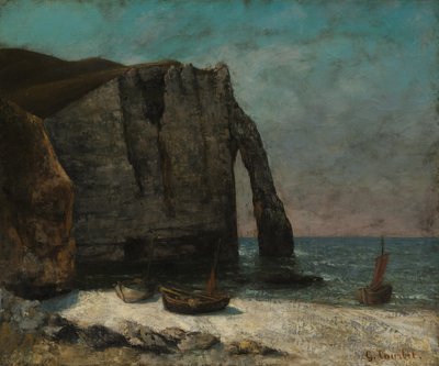 Cliff at Étretat, vuoden 1872 jälkeen. tekijältä Gustave Courbet