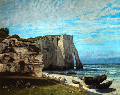 Etretatin kalliot ukkosmyrskyn jälkeen, 1870. tekijältä Gustave Courbet