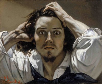 Epätoivoisen miehen omakuva tekijältä Gustave Courbet
