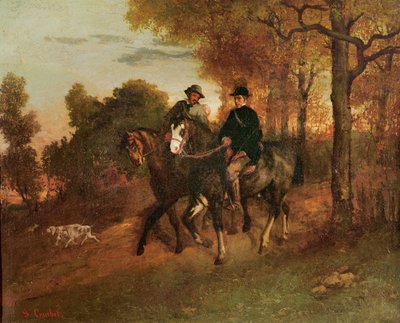 Paluu metsästysretkeltä, 1857 tekijältä Gustave Courbet