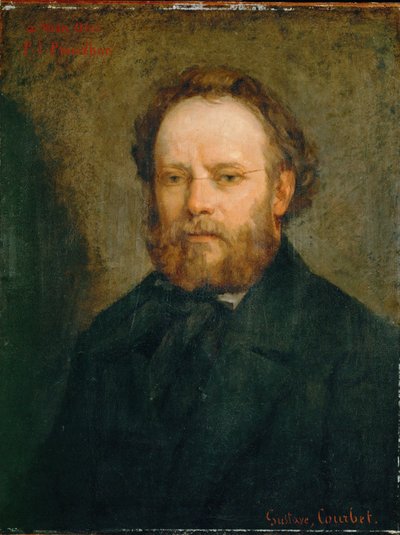 Filosofi ja varhaissosialisti Pierre-Joseph Proudhon (öljy kankaalle). tekijältä Gustave Courbet