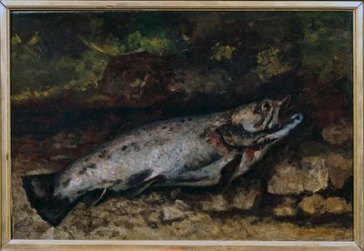 Kalojen taimen asetelma. Gustave Courbetin (1819-1877) maalaus tekijältä Gustave Courbet