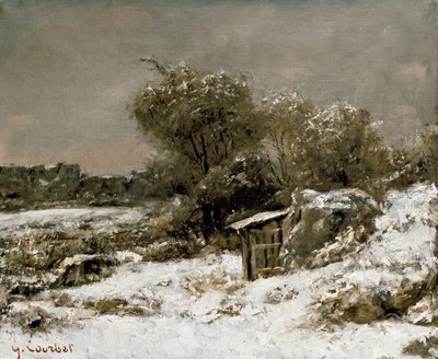 Talvimaisema, 1800-luku tekijältä Gustave Courbet