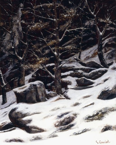 Talvi, noin 1873 tekijältä Gustave Courbet