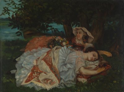 Nuoret naiset Seinen rannalla, ennen vuotta 1857 tekijältä Gustave Courbet