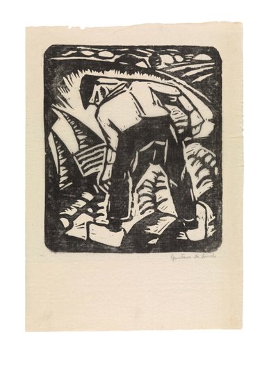 hollantilainen: Perunankorjaaja tai The Farmer (maanviljelijä) tekijältä Gustave de Smet
