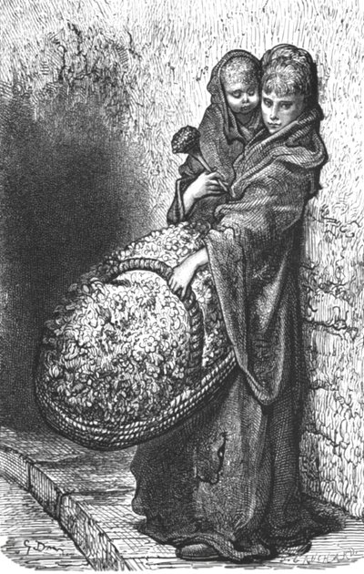 "Kukkatyttö", 1872. tekijältä Gustave Dore