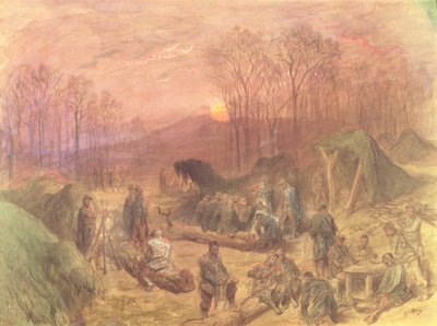 Sotilaallinen leiri tekijältä Gustave Dore