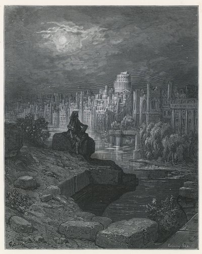 Uudesta-Seelannista kotoisin oleva matkailija katselee Lontoon raunioita... tekijältä Gustave Dore