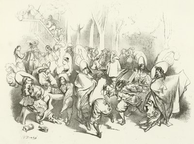 Richelieun kaksintaistelun vastaisen asetuksen jälkeen (syväpaino) tekijältä Gustave Dore