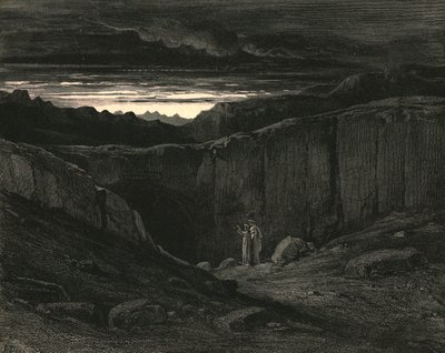 Hylkää kaikki toivo, te jotka astutte tänne, c1890. tekijältä Gustave Dore
