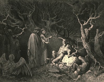 Ja suoraan runko huudahti: Miksi kynit minua, c1890. tekijältä Gustave Dore