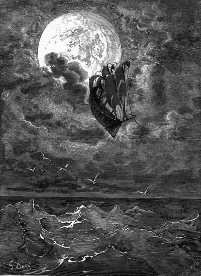 Baron Münchausen: Matka kuuhun, kirjoittanut Doré. tekijältä Gustave Dore