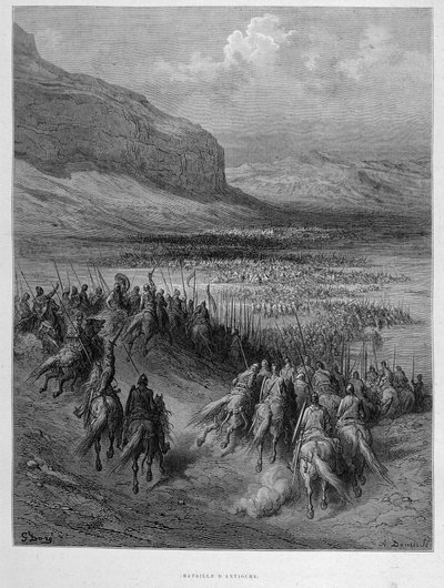 Antiokian taistelu Gustave Dorén ensimmäisen ristiretken aikana tekijältä Gustave Dore