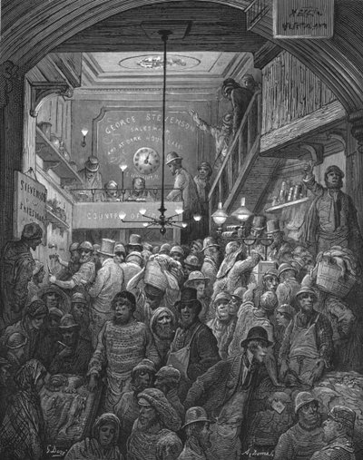 "Billingsgate - Early Morning", 1872. tekijältä Gustave Dore