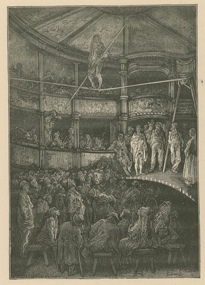 Blondin Shoreditchissä, Lontoossa (kaiverrus) tekijältä Gustave Dore